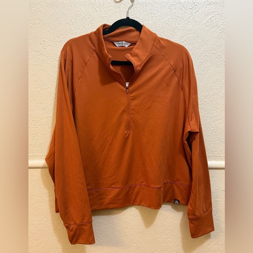 Alpine Design Orange 1/4 Zip Long Sleeve Pullover XXL Womens NWT UV Protection